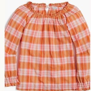 J Crew Ruffle Tie-Back Women’s Cotton Top